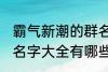 霸气新潮的群名字大全 霸气新潮的群名字大全有哪些