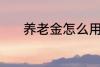 养老金怎么用 养老金如何使用