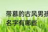 带慕的古风男孩名字 带慕的古风男孩名字有哪些