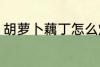 胡萝卜藕丁怎么炒 胡萝卜藕丁如何炒