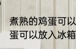 煮熟的鸡蛋可以放冰箱吗 煮熟了的鸡蛋可以放入冰箱冷冻保存