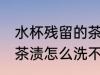 水杯残留的茶渍洗不下去 水杯残留的茶渍怎么洗不下去
